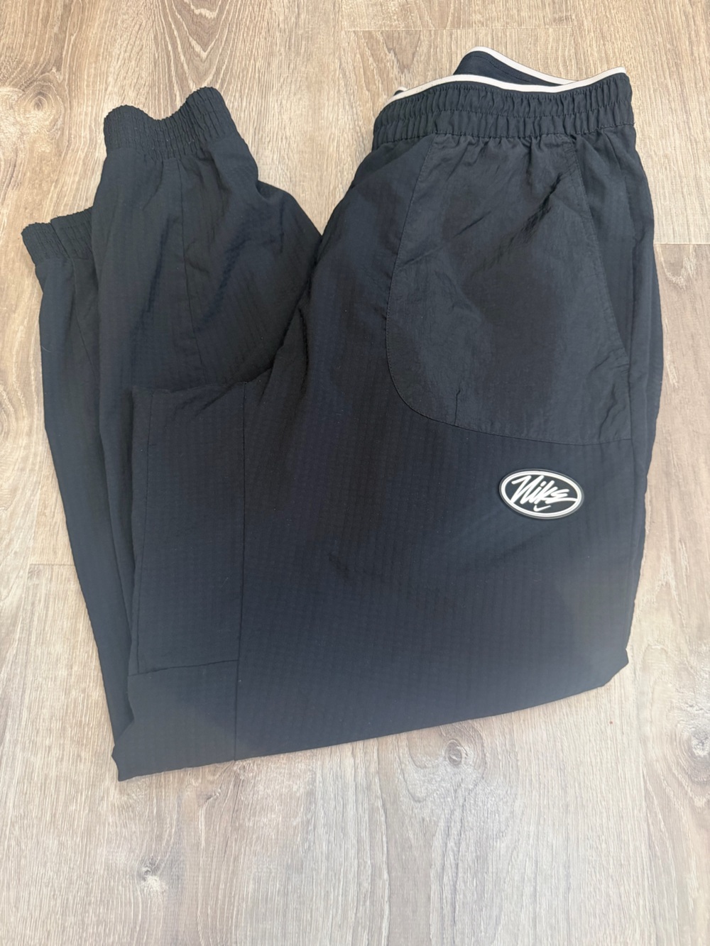 Nike Black Athletic Joggers with Oval Logo - Dri-Fit Sports Clash